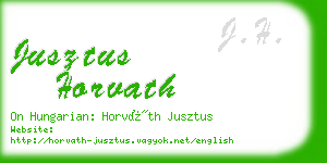 jusztus horvath business card